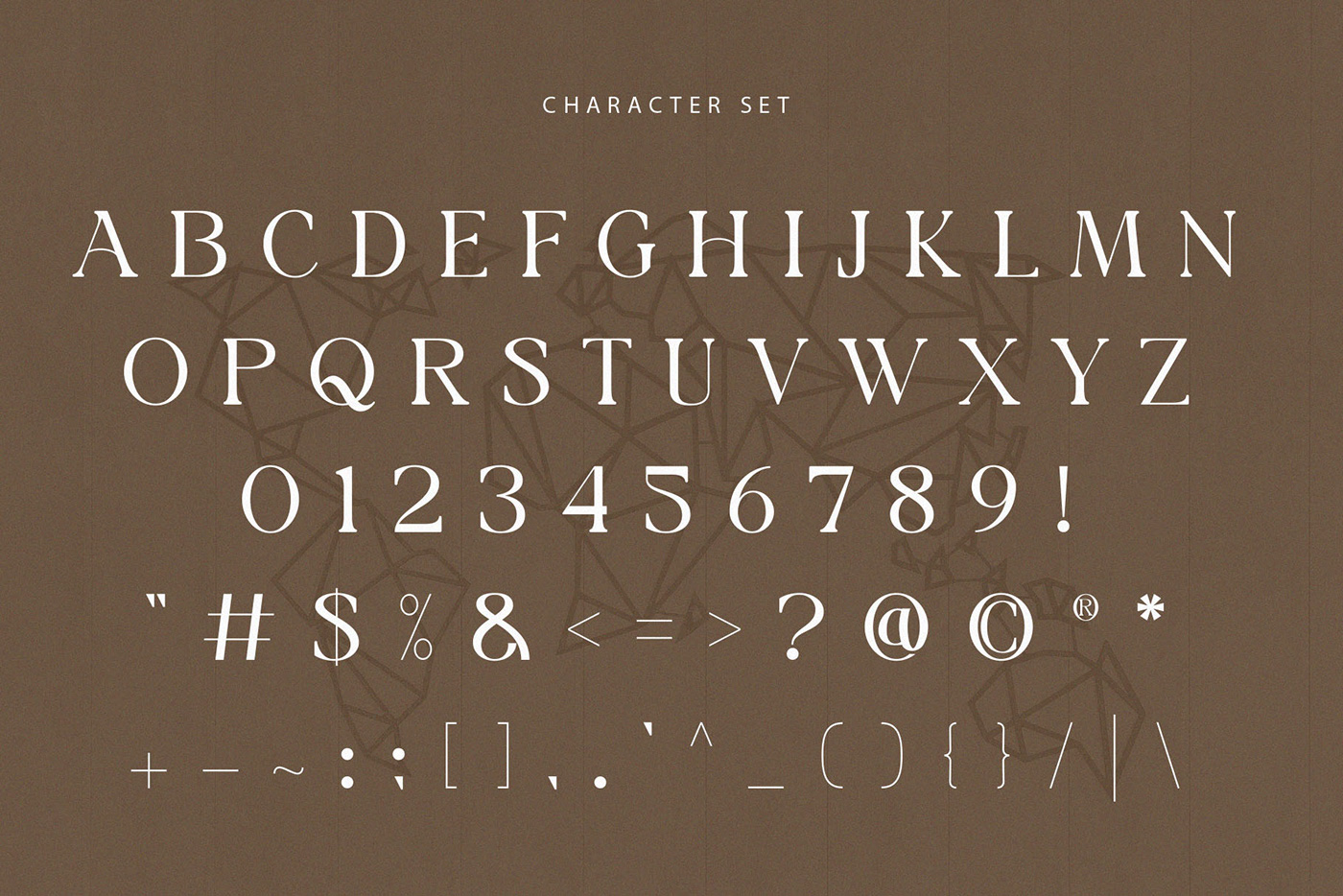 Cakelan a serif font character set