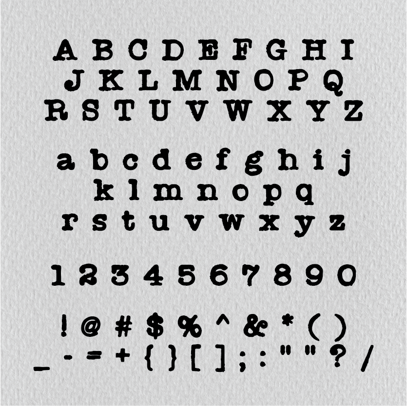 Serif typewriter font