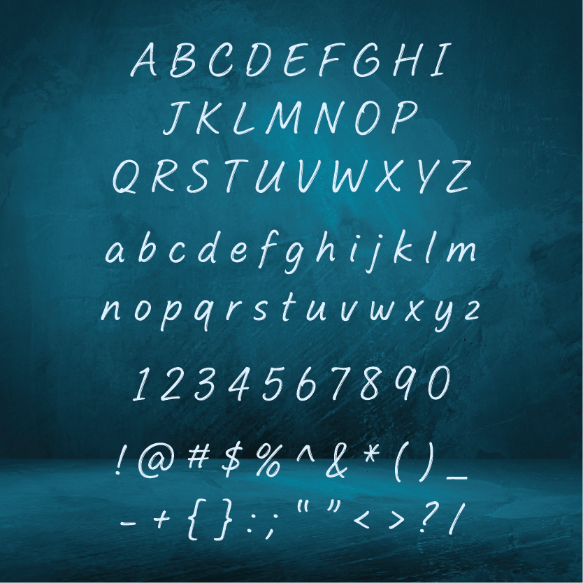 a handwritten Font