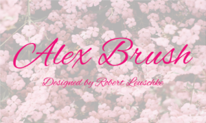 Alex Brush Casual Google Script Font