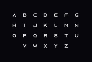 Azonix A Modern Sans Serif Font with Bold Geometry character set