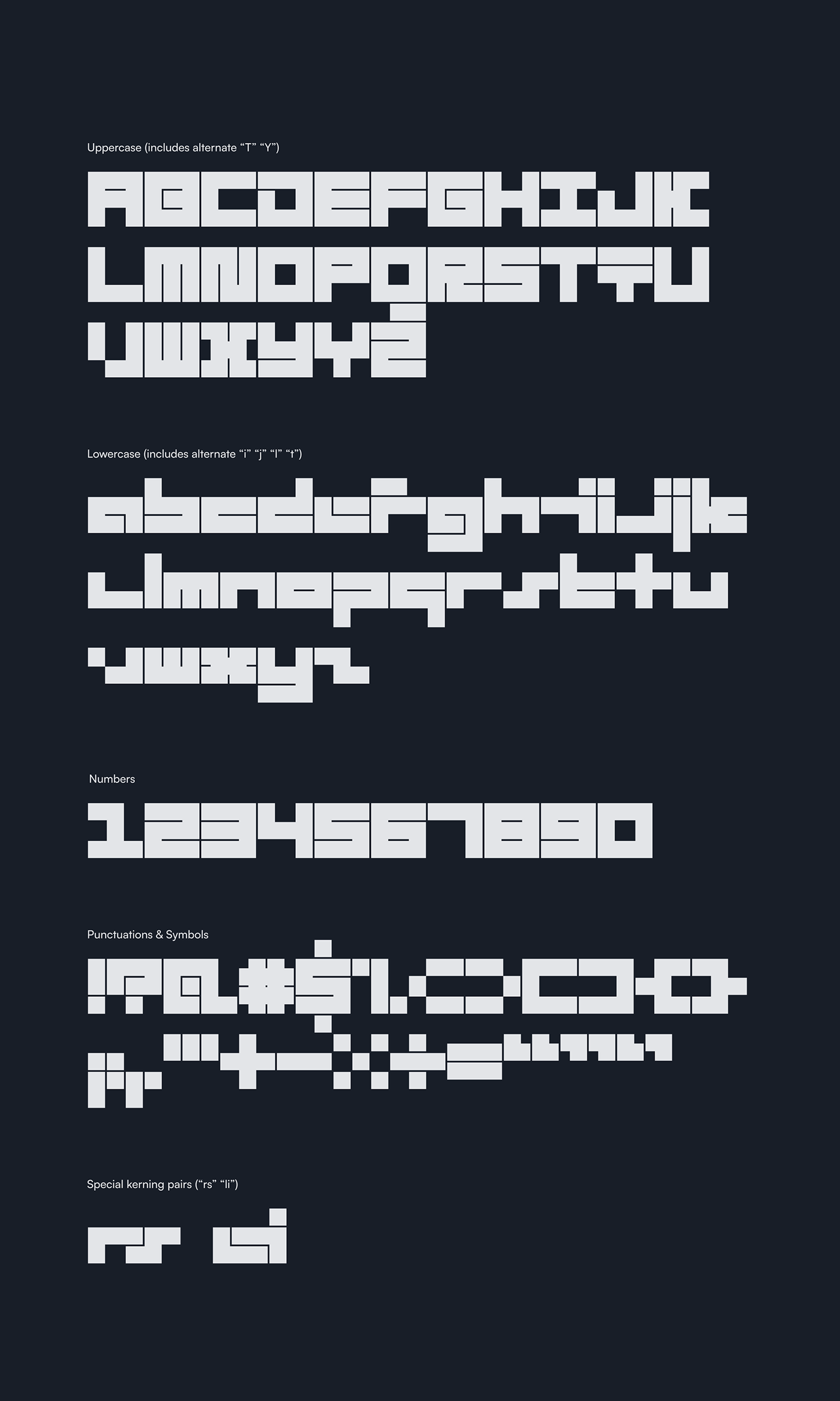 Crude A Distressed Display Font Character Set