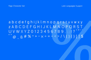 Fago Sans Free Sans Serif Font Character Set