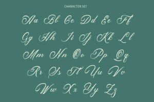 Histogram Beautiful Casual Script Font Character Set