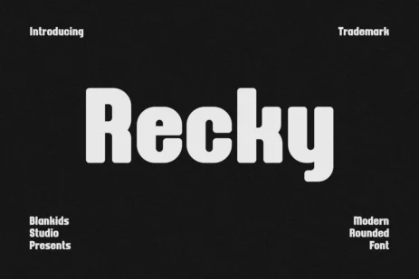 Recky a classic sans serif font