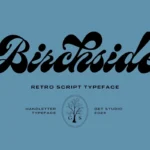 Birchside A Display Script Font with Retro and Bold Style