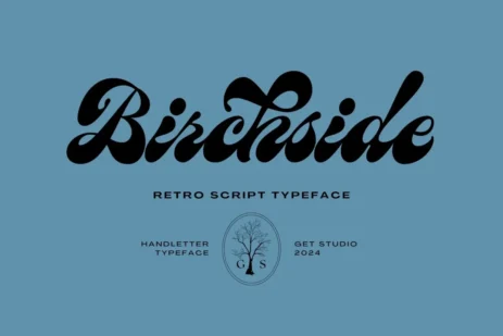 Birchside A Display Script Font with Retro and Bold Style