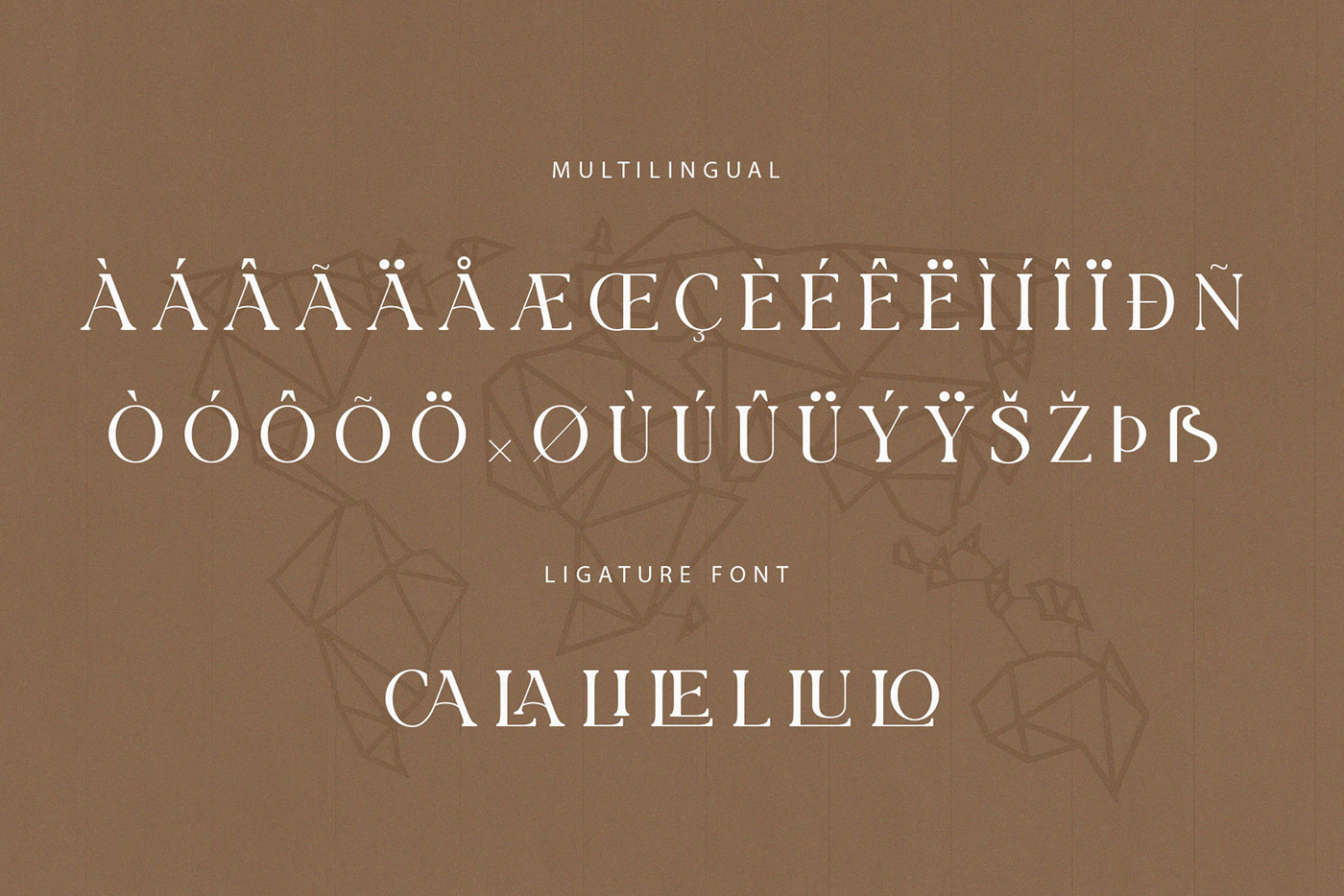 Cakelan a modern serif font multilingual