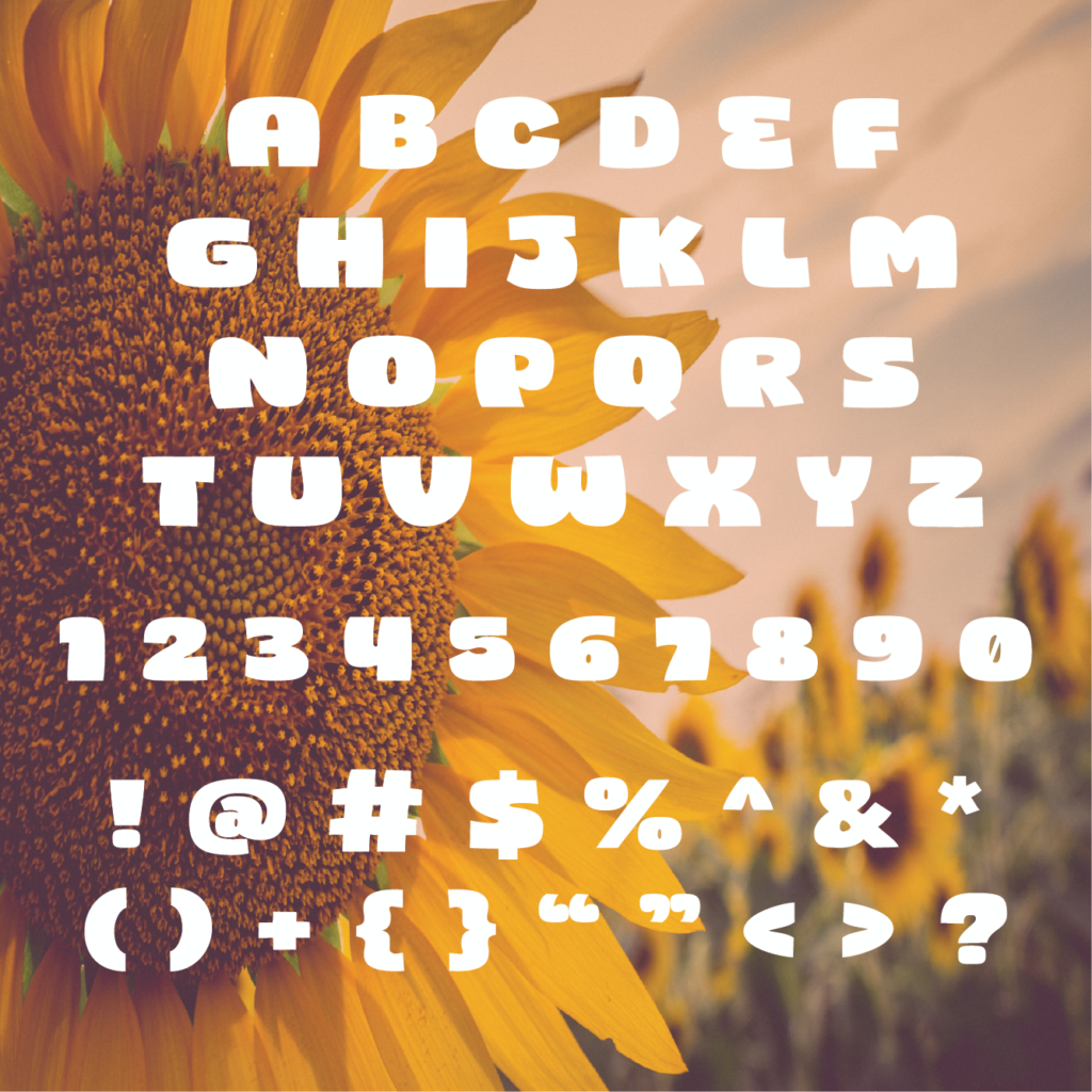 Super Sunshine: Unique Free Chunky Display Font Character Set