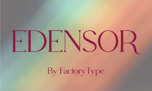 Edensor Serif font