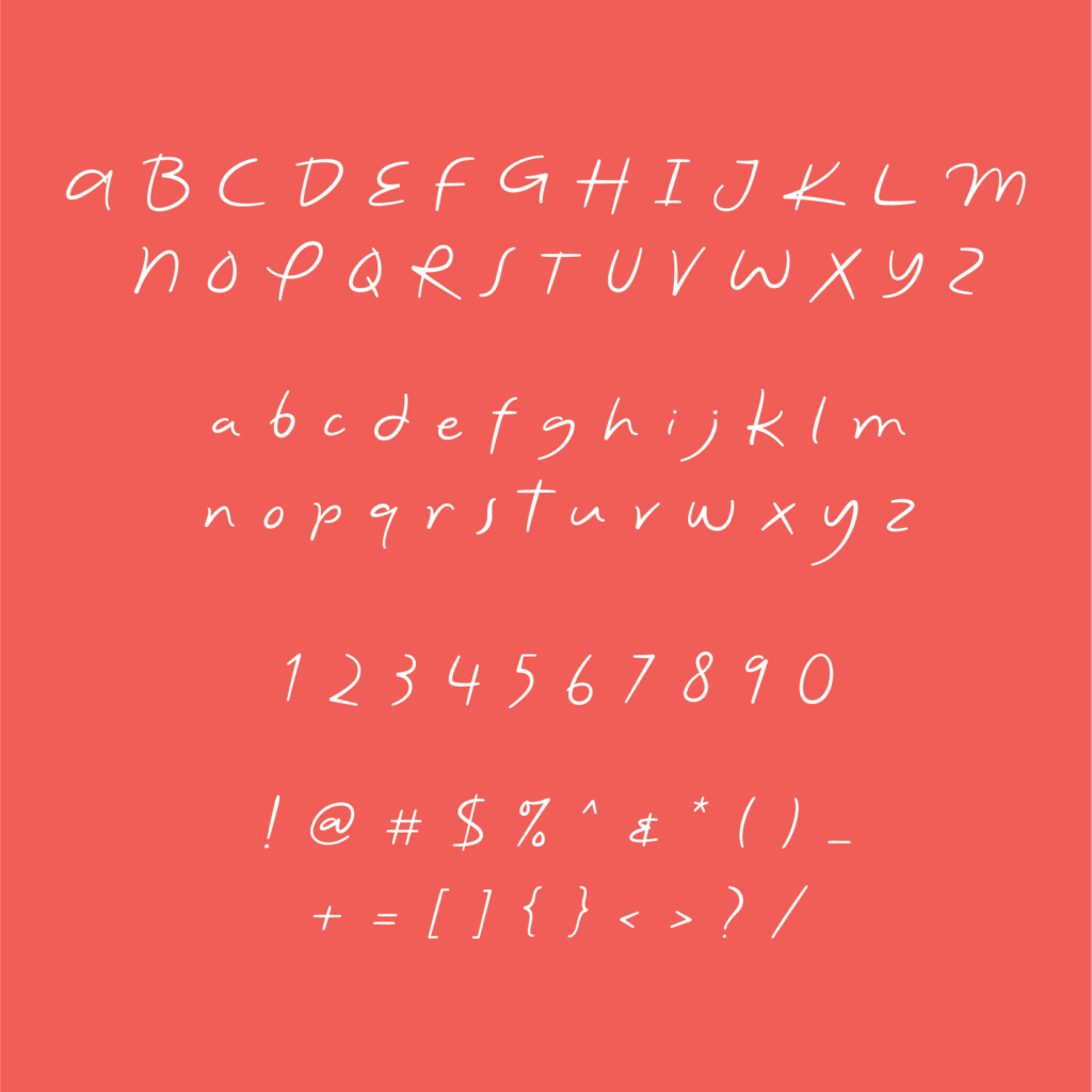 finley modern script font letters and symbols