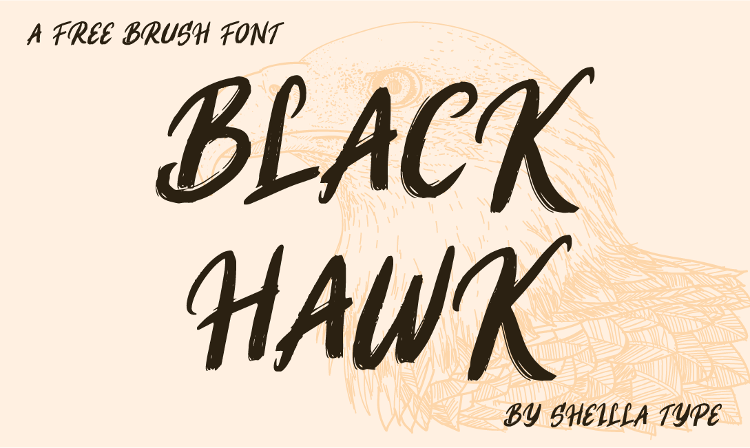 hawk font free brush font