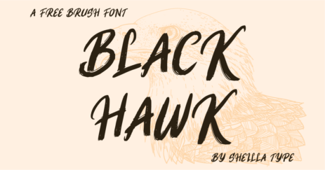 hawk font free brush font