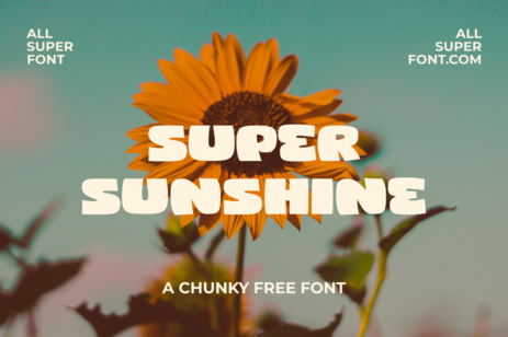 Super sunshine an unique free chunky display font