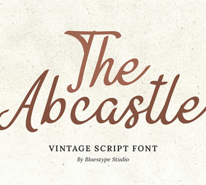 a vintage script font