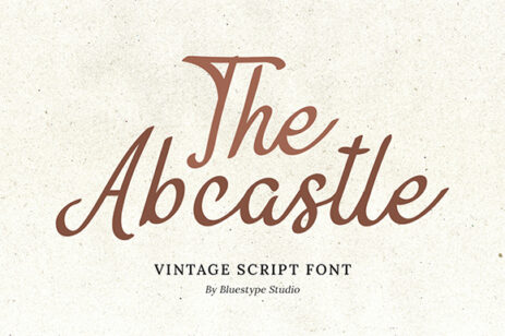 a vintage script font