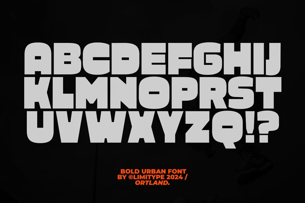 Ortlan An Urban Style Display font Character set