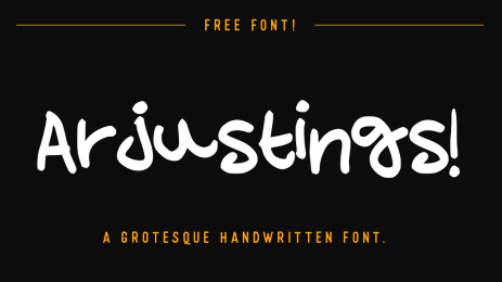 Arjustings Free Font A Distinctive Display for Designs