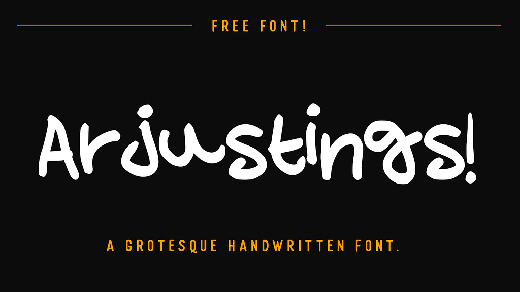 Arjustings Free Font A Distinctive Display for Designs