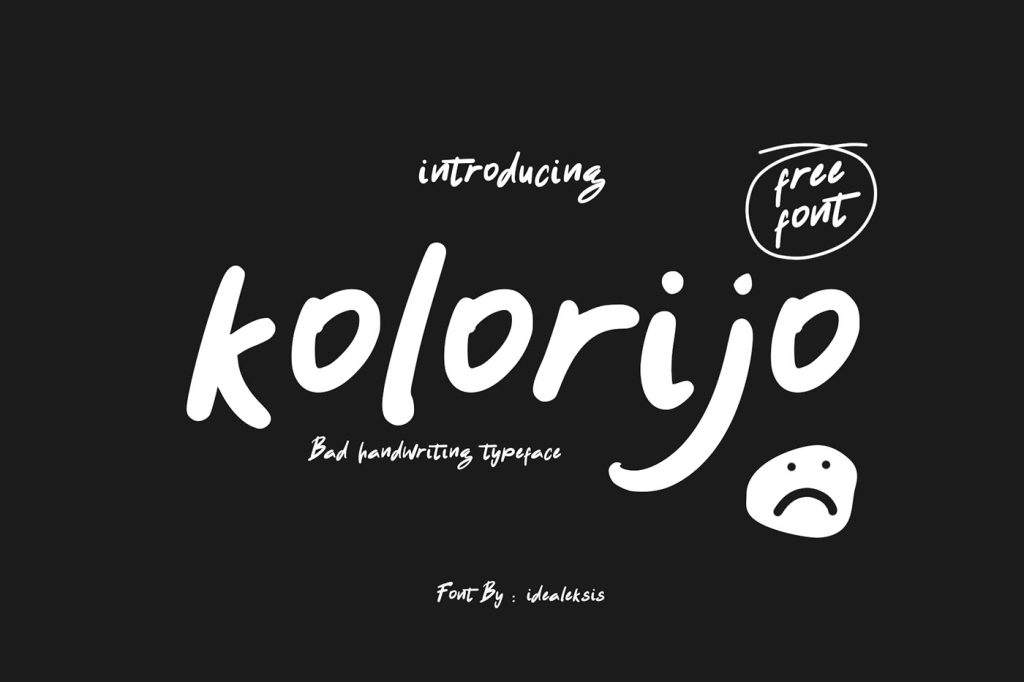 Kolorijo handwritten font