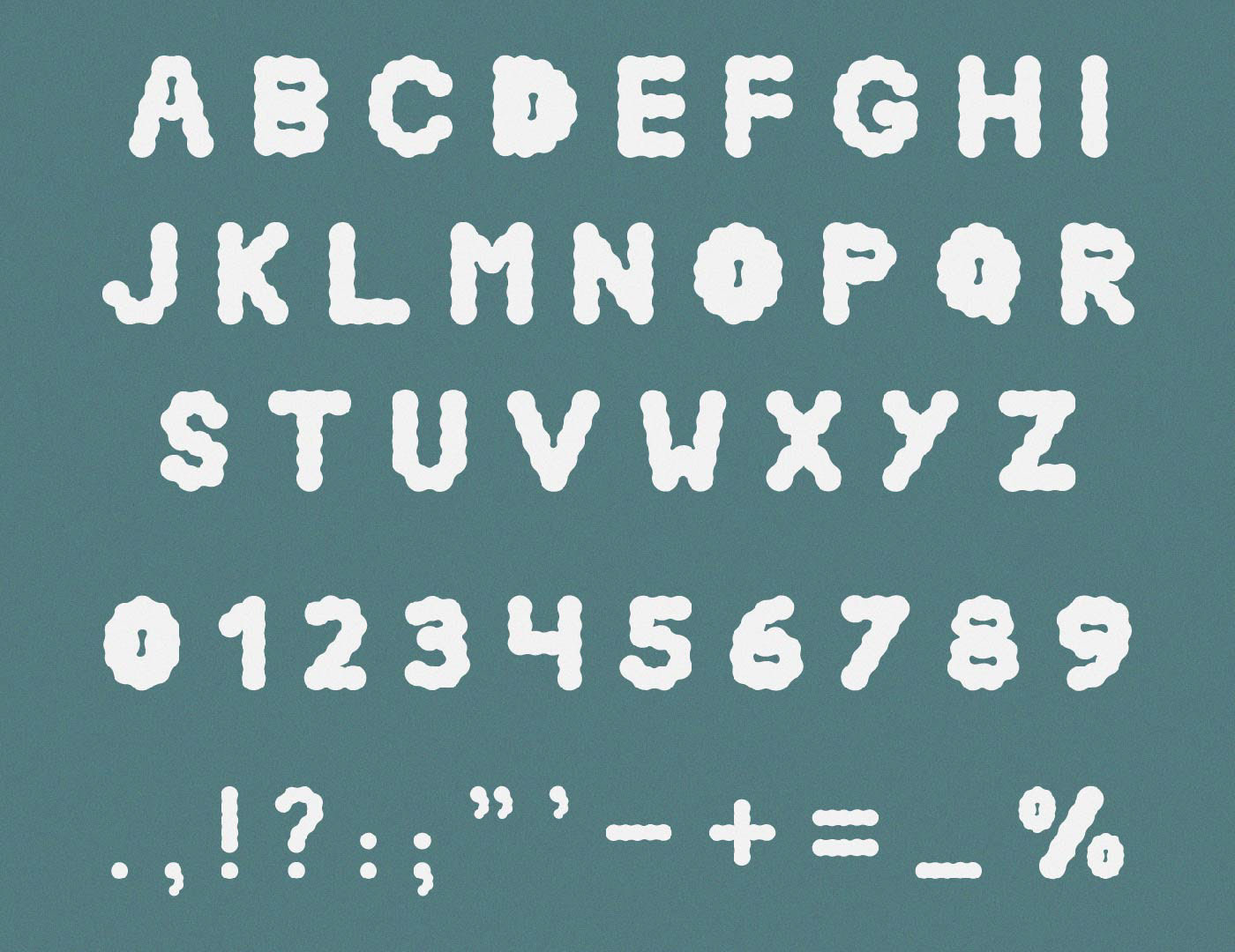 Daydreaming Font: Character Set And Numbers