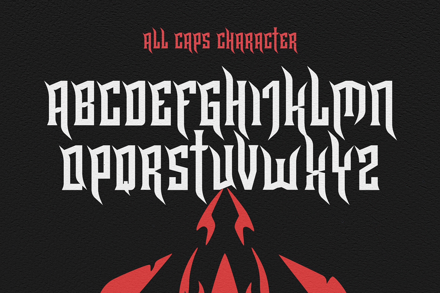 Horn King: A Ghotic Typeface Character Set