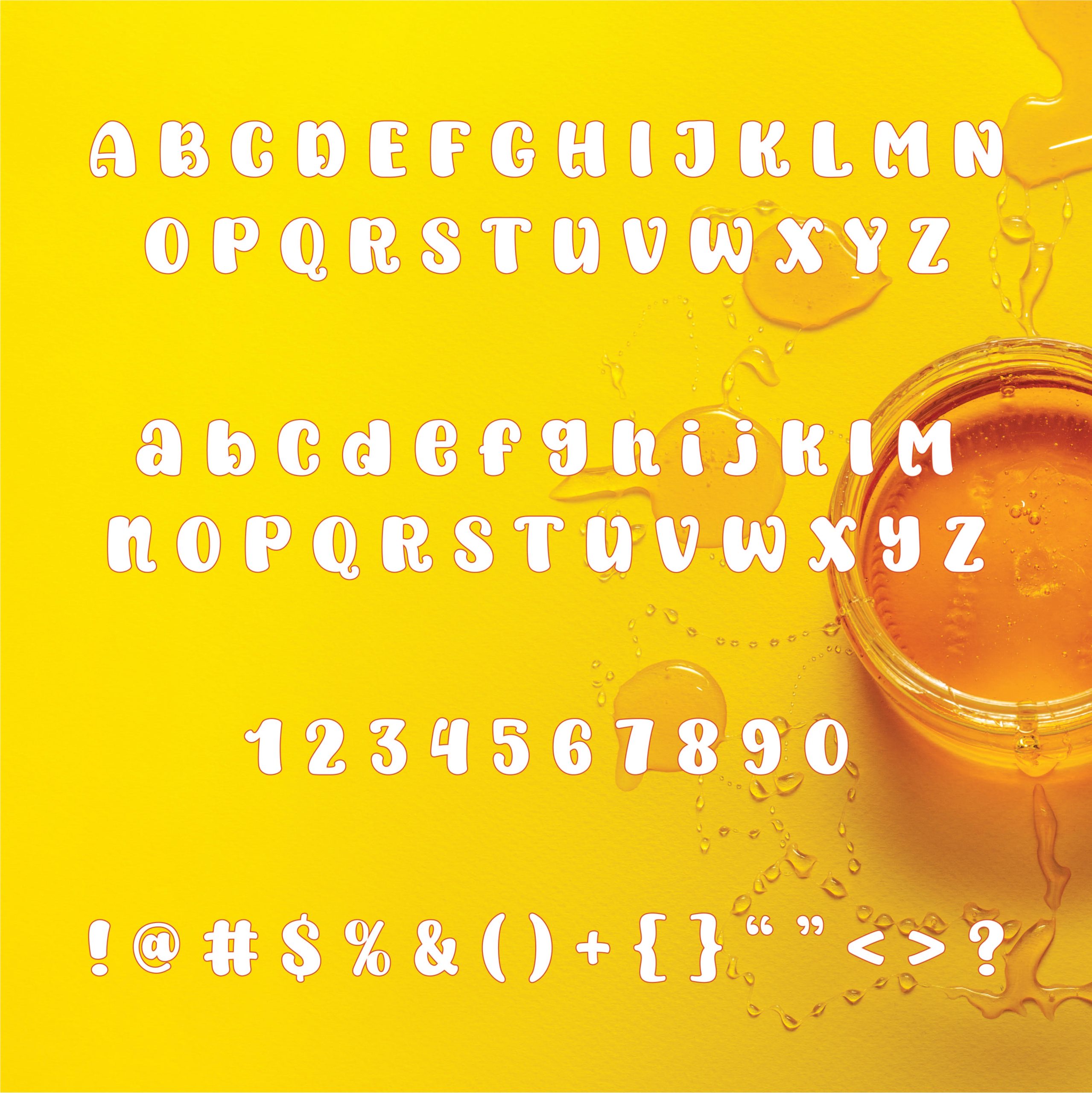 Super Honey: The Perfect Script Font Character Set