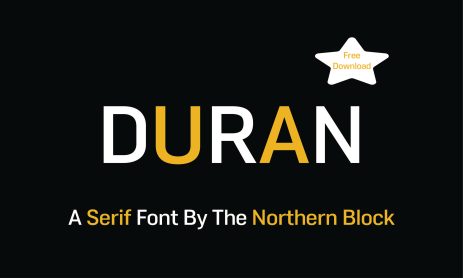 A Modern Geometric Serif Typeface: Duran