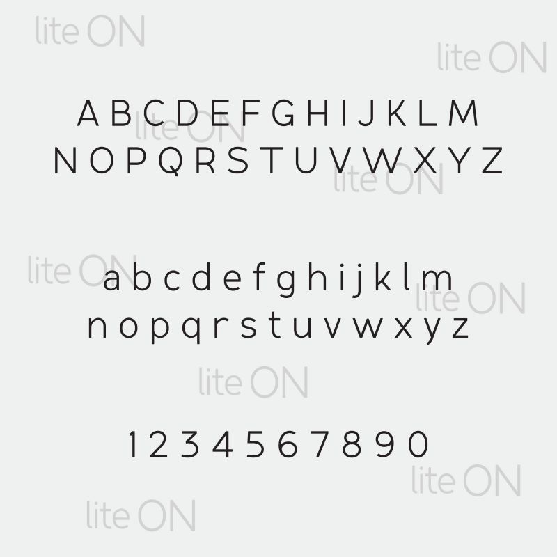 Lite On: A Modern Font for Minimalist Design Characters