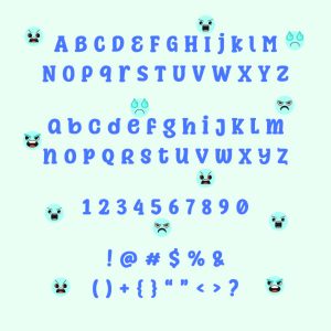 Pacify Angry Display Font Character Set