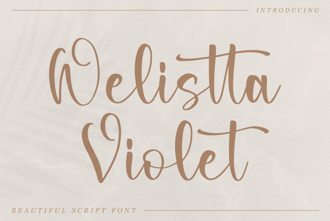 Welistta Violet Script Font