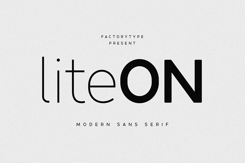 Lite On: A Modern Font for Minimalist Design