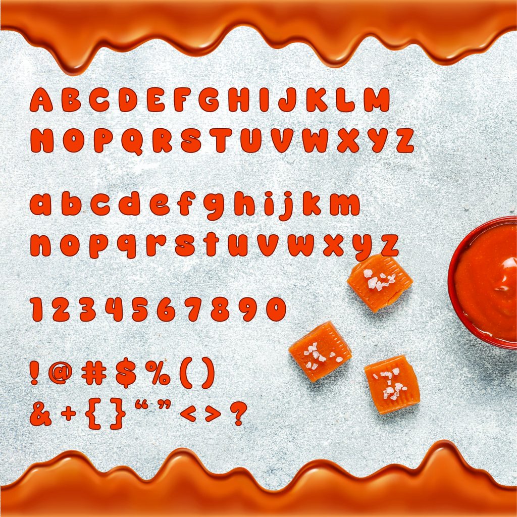 Super Caramel: The Playful Font Characters