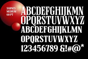 Sernes Display Font Character Set