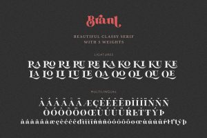 Brant: An Elegant Serif Font Multilinguals