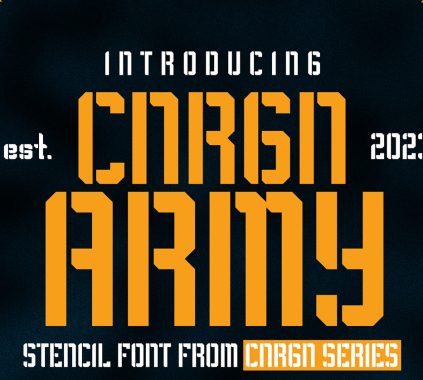 A Bold, Free, and Stencil Font: CORGN ARMY