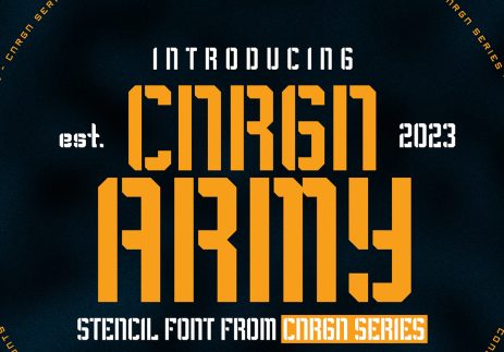 A Bold, Free, and Stencil Font: CORGN ARMY