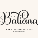 A New Calligraphy Font: Baliana