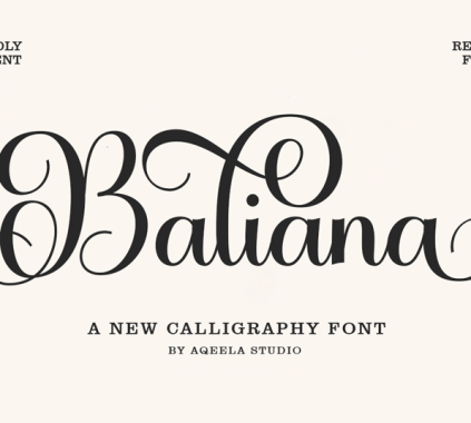 A New Calligraphy Font: Baliana