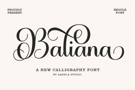 A New Calligraphy Font: Baliana