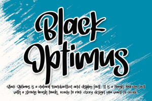 41+ Fresh Fonts: Black Optimus