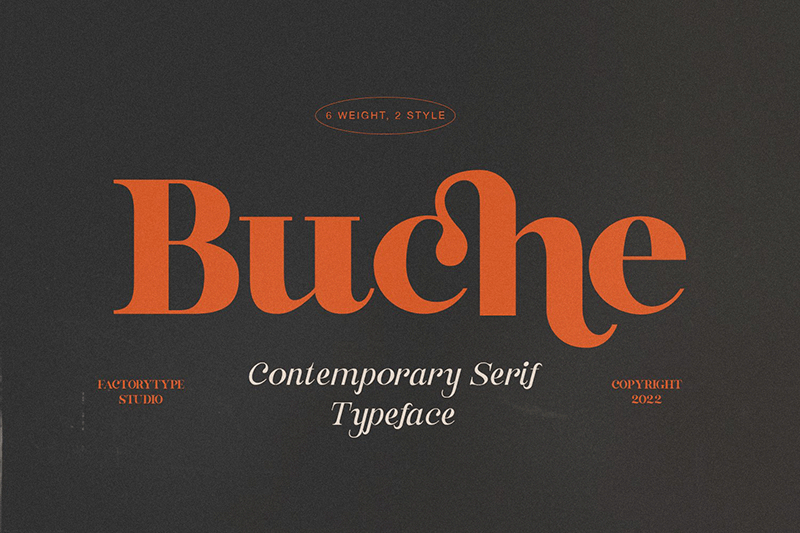 A Curvy Serif Font: Buche