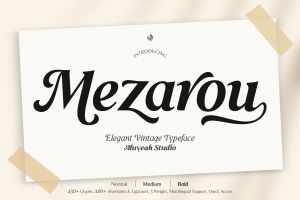 41+ Fresh Fonts: Mezarou Font