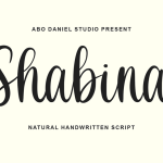 A Natural Handwritten Script Font: Shabina