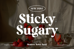 41+ Fresh Fonts: Sticky Sugary Font