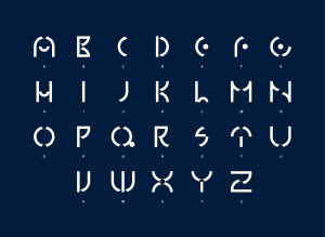 Lumia A Futuristic Font Character Set