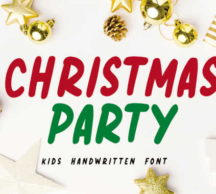 A Playful Christmas Font: Christmas Party