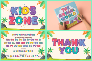 Dino: A Children's Font Character Set