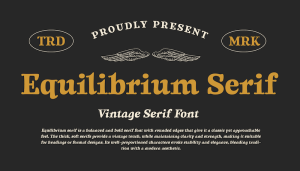 30+ Fresh and Free Fonts: Equilibrium Serif