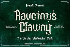 30+ Fresh and Free Fonts: Raveinus Clawny Font